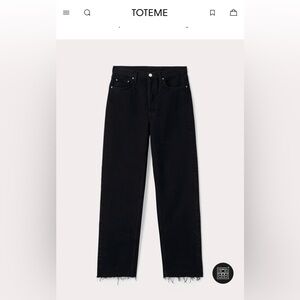 Toteme Classic Cut Denim Black